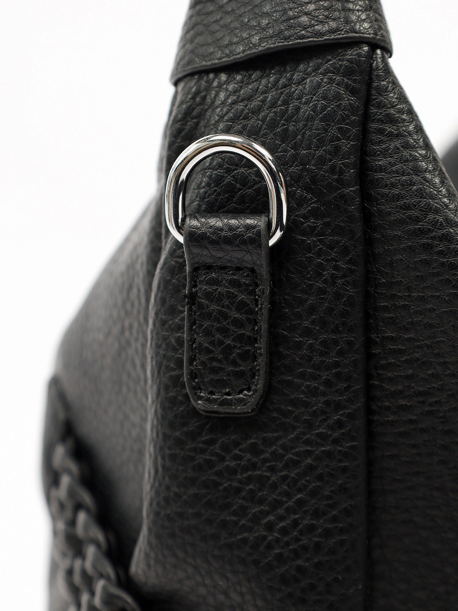 Сумка-шоппер с плетеными ремешками по бокам в ассортименте